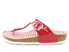 Birkenstock Gizeh sandal nautical stripes red med spænde
